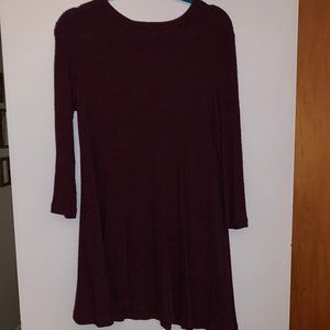 Burgundy T Shirt Dress